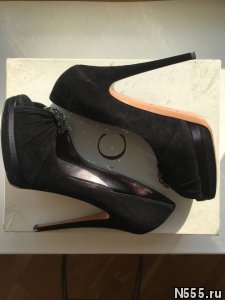 Туфли casadei италия новые размер 39 замшевые черные платфор